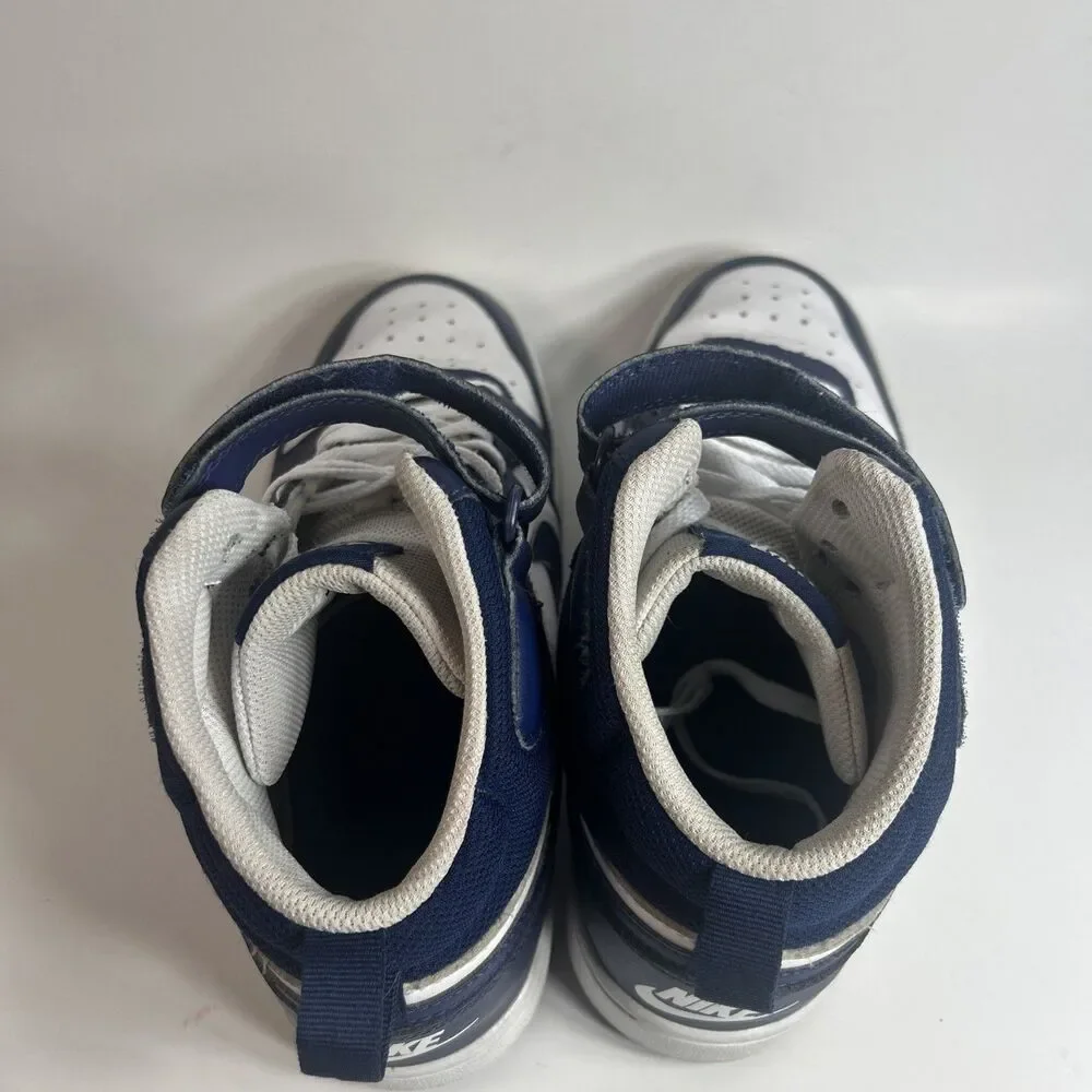 Nike Sneakers Court Borough Mid 2 Youth Size 5.5 White Blue CD7782